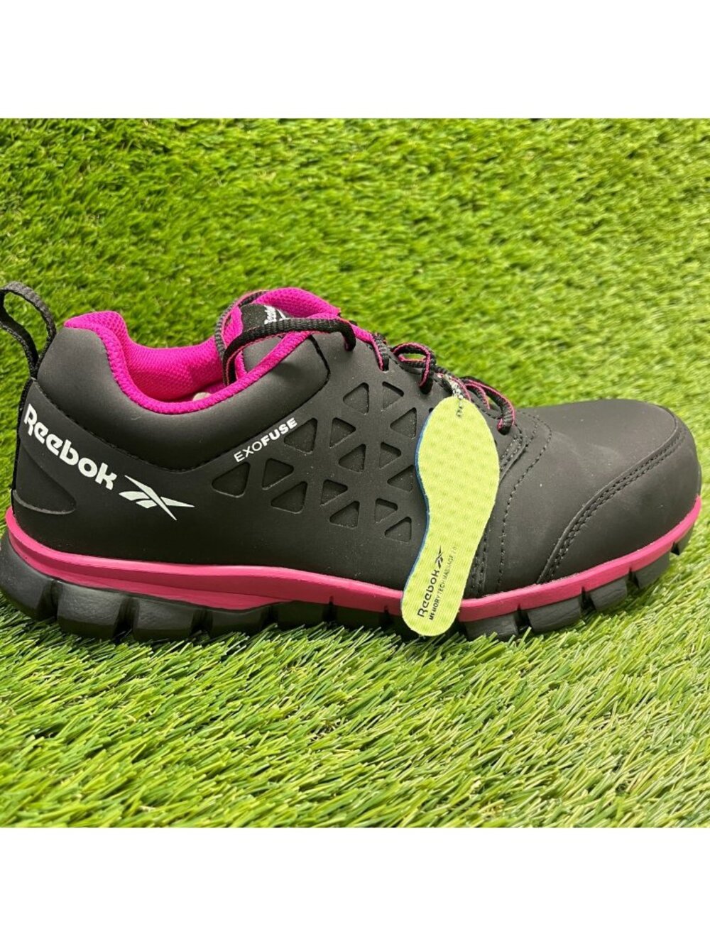 Reebok Sublite Cushion Womens Size 8.5D Black Composite Toe Safety Work Shoes